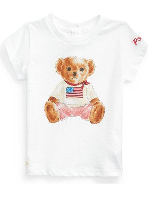 Polo Ralph Lauren Beyaz Kız Bebek T-Shirt