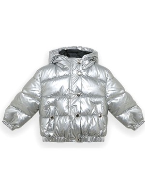 Iceberg Gümüş Kapüşonlu Kız Bebek Mont