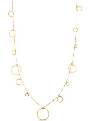Orena Jewelry Circle Station 14 Ayar Altın Kadın Kolye