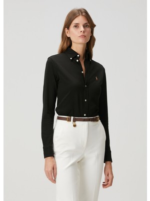 Polo Ralph Lauren Custom Fit Siyah Oxford Gömlek