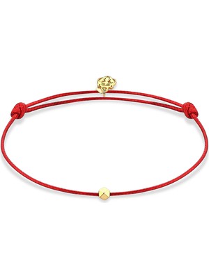Les Tigres Kaplan Charm Kırmızı 14 Ayar Altın Unisex Ip Bileklik