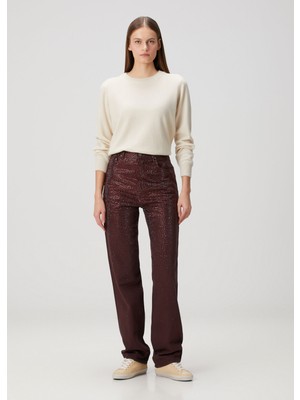 Golden Goose Bordo Taşlı Jean Pantolon