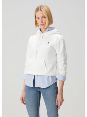 Polo Ralph Lauren Beyaz Kapüşonlu Sweatshirt