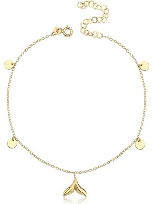 Hamza Yılmaz Jewelry Fin Pul 14 Ayar Altın Kadın Halhal
