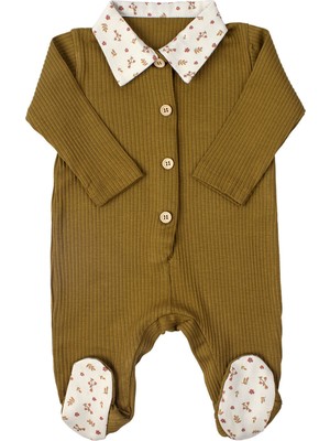 Koalav Medium Bronz Uzun Kollu Unisex Bebek Patikli Tulum