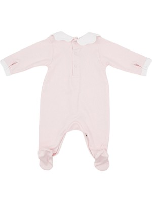 Princess Baby Pembe Nakış Detaylı Kız Bebek Tulum