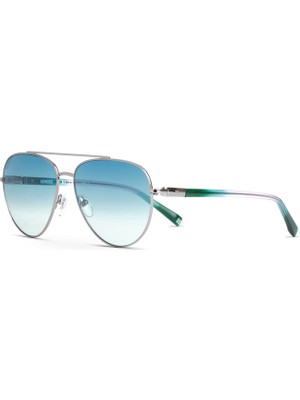 Burcu Esmersoy x Hermossa Hm 1667 C4 Gümüş Yeşil Metal Unisex Güneş Gözlüğü
