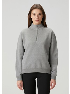 Canada Goose Gri Fermuarlı Sweatshirt