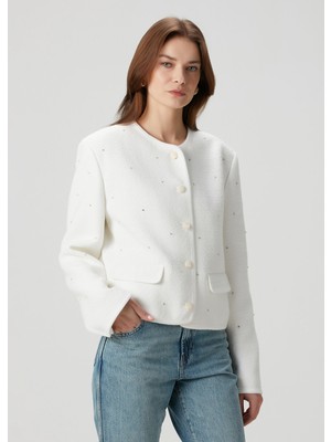 Golden Goose Boxy Fit Beyaz Ceket