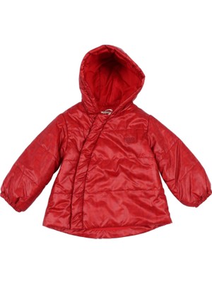 Fendi Kırmızı Kapüşonlu Unisex Bebek Mont