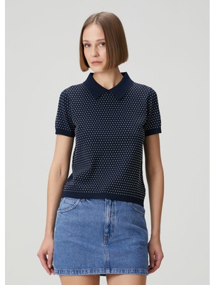 Michael Michael Kors Lacivert Puantiyeli Polo T-Shirt