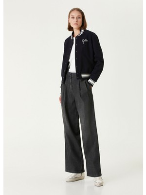 Golden Goose Journey Siyah Wide Leg Jean Pantolon