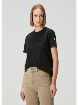 Moncler Siyah Logolu T-Shirt