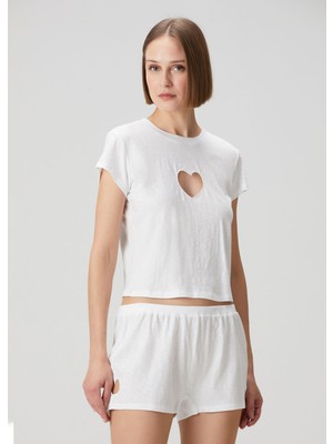 Skims Heart Baby Beyaz T-Shirt