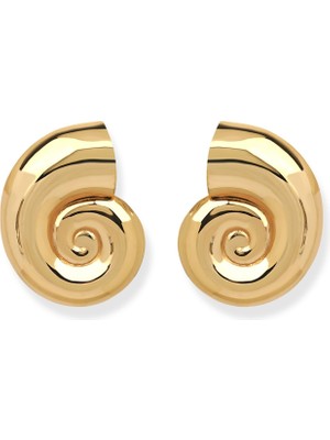 Ninon Nautilus Gold Kadın Altın Kaplama Küpe