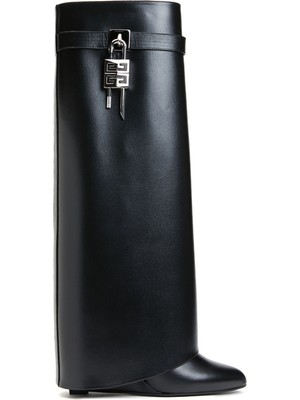 Givenchy Shark Lock Siyah Kadın Deri Çizme