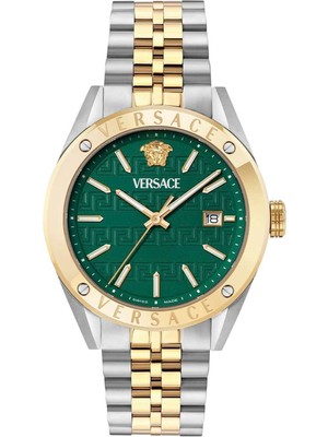Versace VRSCVEKHA0525 Altın Rengi Metalik Gri Çelik Erkek Kol Saati