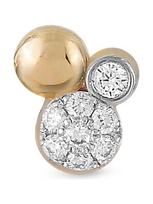 Rita Fine Jewelry Bubble Trio Pırlantalı Altın Piercing