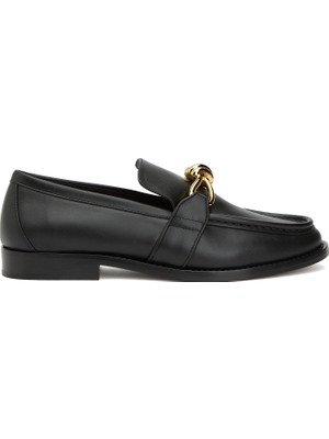 Bottega Veneta Astaire Siyah Kadın Deri Loafer