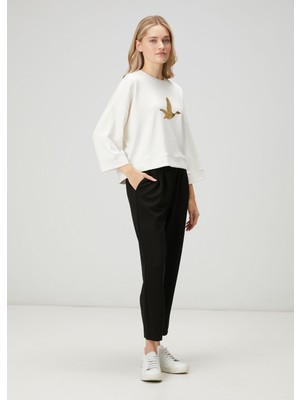  club siyah slouchy pens detaylı eşofman altı