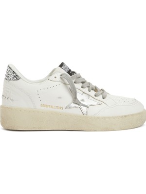 Golden Goose Ball Star Beyaz Silver Kadın Deri Sneaker