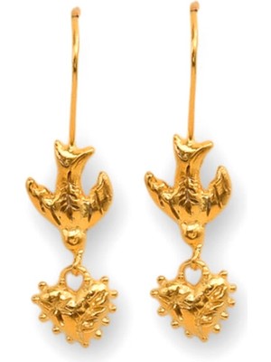 Besign Jewellery Amoria Altın Kaplama Gümüş Kadın Küpe