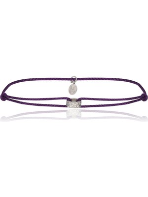 Melie Jewelry Hammered 925 Ayar Gümüş Ipli Erkek Bileklik
