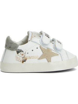 Golden Goose Old School Beyaz Unisex Çocuk Deri Sneaker