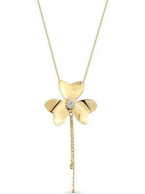 Orena Jewelry Orchis Pırlanta Taşlı 14 Ayar Altın Kadın Kolye