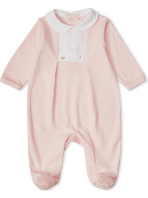 Princess Baby Pembe Petek Dokulu Robalı Kız Bebek Tulum