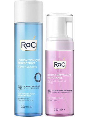 Roc Yüz Temizleme Köpüğü ve Tonik 80'li Makyaj Pamuğu
