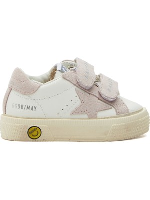 Golden Goose May Beyaz Çocuk Deri Sneaker