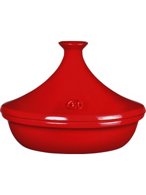 Emile Henry Ateşe Dayanıklı Kırmızı Burgundy Seramik Tajin Tenceresi 32 cm