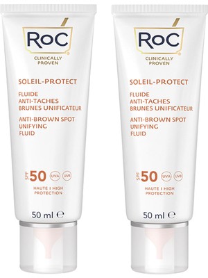 Roc Soleil Protect SPF50+ Leke Karşıtı 2'li Yüz Güneş Kremi 50 ml