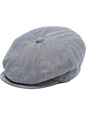 Borsalino Gri Erkek Keten Şapka
