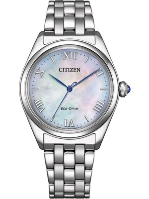 Citizen EM1140-80D Metalik Gri Çelik Kadın Kol Saati
