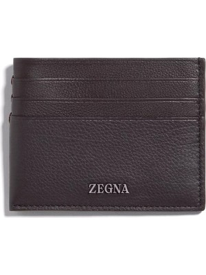 Zegna Koyu Kahverengi Erkek Deri Kartlık