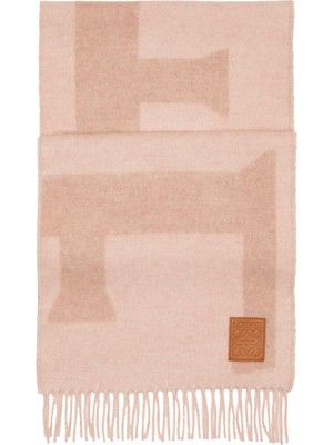Loewe Pembe Logolu Kadın Kaşmir Atkı
