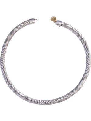Glowing Diaries Silver Cable Gümüş Kaplama Kolye
