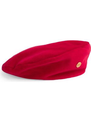 Sibi Hats Audrey Kırmızı Kadife Unisex Beret Şapka