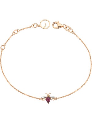 Bee Goddess Queen Bee Xsmall Radolit Pırlanta Altın Bileklik