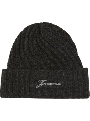 Jacquemus Koyu Gri Kadın Kaşmir Bere