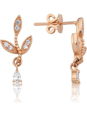Hamza Yılmaz Jewelry Rose Flora 14 Ayar Altın Kadın Küpe