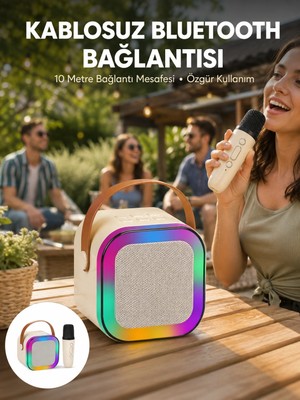 sbodurhome Karaoke Mikrofon Hoparlör Seti 6 Saat Kullanım Süresi Yeni Nesil