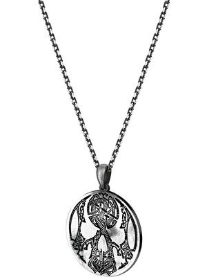 Kayra Khan Celtic Skull Erkek Gümüş Kolye