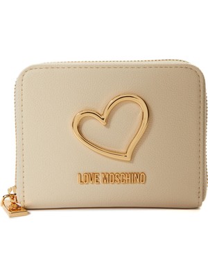 Love Moschino Krem Kadın Cüzdan