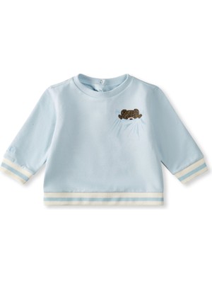 Fendi Açık Mavi Unisex Bebek Sweatshirt