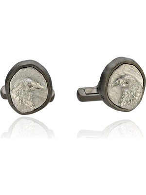 Melie Jewelry Eagle 925 Ayar Gümüş Erkek Kol Düğmesi
