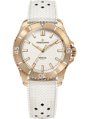 Venezianico 3121556 Nereide Bronzo 39 Beyaz Erkek Kol Saati