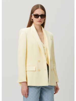 Maje Sarı Kruvaze Ceket